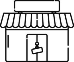 Illustration of locked store icon in flat style. vector