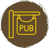 pub firmar vector icono diseño