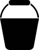 Isolated bucket icon in black color. vector