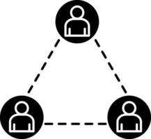 Vector sign or symbol of user network connection.