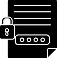 Document security icon in flat style. vector