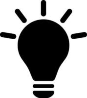 Lighting bulb or idea concept icon in flat style. vector