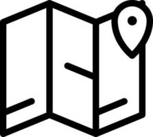 Map navigation icon in line art. vector