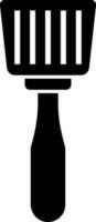 Illustration of spatula in flat style. Glyph icon or symbol. vector