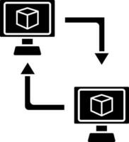 Vector illustration of data transfer icon.