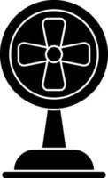 Glyph fan icon in Black and White color. vector