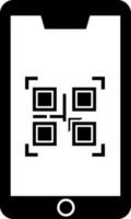 QR code scanning icon or symbol. vector