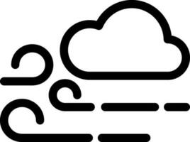 Vector illustration of windy cloud flat icon.