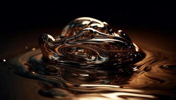 Abstract wave pattern reflects beauty in nature purity generated by AI photo