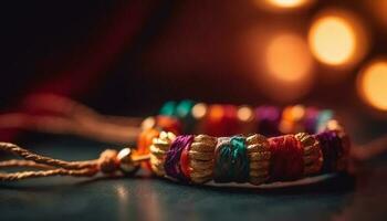 multi de colores joyería celebra indio cultura belleza y elegancia generado por ai foto
