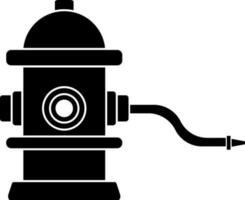 Fire hydrant icon in Black and White color. vector