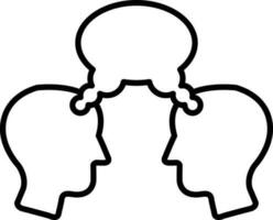 Two Man Thinking Same Icon In Flat Style vector