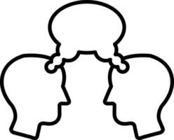 Two Man Thinking Same Icon In Flat Style vector