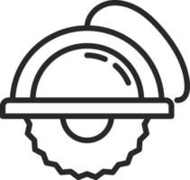 Line Art Illustration of Miter Saw Icon. vector