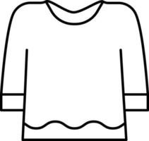 Illustration of TShirt Icon in Flat Style. vector
