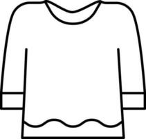 ilustración de camiseta icono en plano estilo. vector