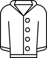 Illustration of coat and Blazer Icon in Flat Style. vector