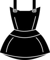 black and white Illustration Of Strap Frock Or Top Icon. vector