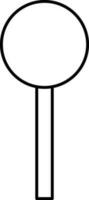 Lollipop Icon In Thin Line Art. vector