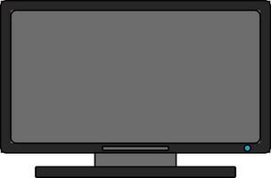 Blank computer in grey color. vector