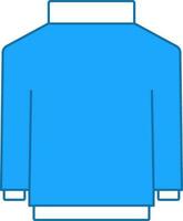 Turtleneck Sweater Icon In Blue And White Color. vector