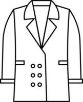 Illustration Of Coat Icon Or Symbol In Line Art. vector