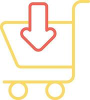 Add To Cart Icon in Line Art Style. vector