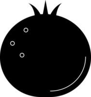 Pomegranate Icon or Symbol in Black Color. vector