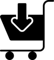 Add To Cart Icon in Black and White Color. vector