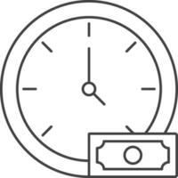 Time Is Money Icon Or Symbol. vector