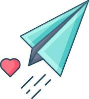 Isolated Paper plane Icon in Flat Style. vector