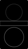 black and white speaker in flat style. vector