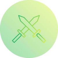 Unique Two Swords Vector Icon