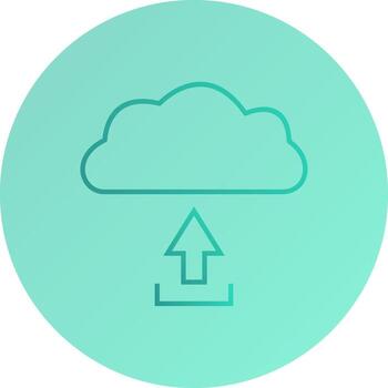 Unique Upload to Cloud Vector Icon