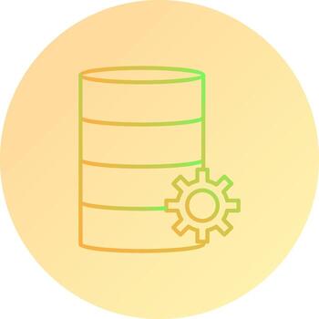 icono de vector de gestión de base de datos único