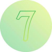 Number Seven Vector Icon