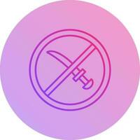 No Weapons Vector Icon
