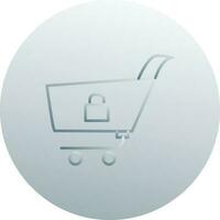 Unique Locked Cart Vector Icon