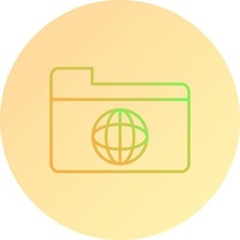 Unique Network Folder Vector Icon