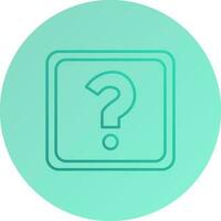 Unique Question Mark Vector Icon