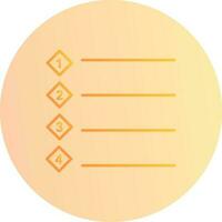 Unique Numbered list Vector Icon