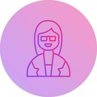 Unique Female Professor Vector Icon