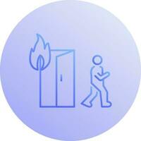 ejecución única del icono de vector de fuego