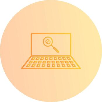 hallazgo único en el icono de vector de internet