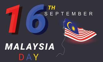 Happy Malaysia Day. background, banner, card, poster, template. Vector illustration.