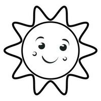 Sun face design for print or use as logo, card, flyer or T Shirt vector