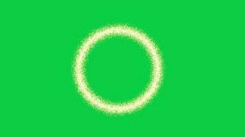 partícula Magia brilhante anel portal animação em verde tela fundo video