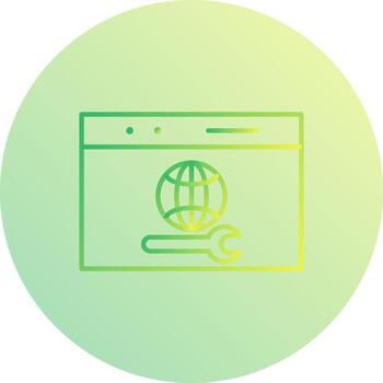 icono de vector de soporte web único