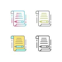 escribir icono vectorial vector