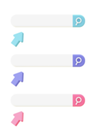 3d ilustración icono de púrpura buscar bar para ui ux web móvil aplicaciones social medios de comunicación anuncios diseño png
